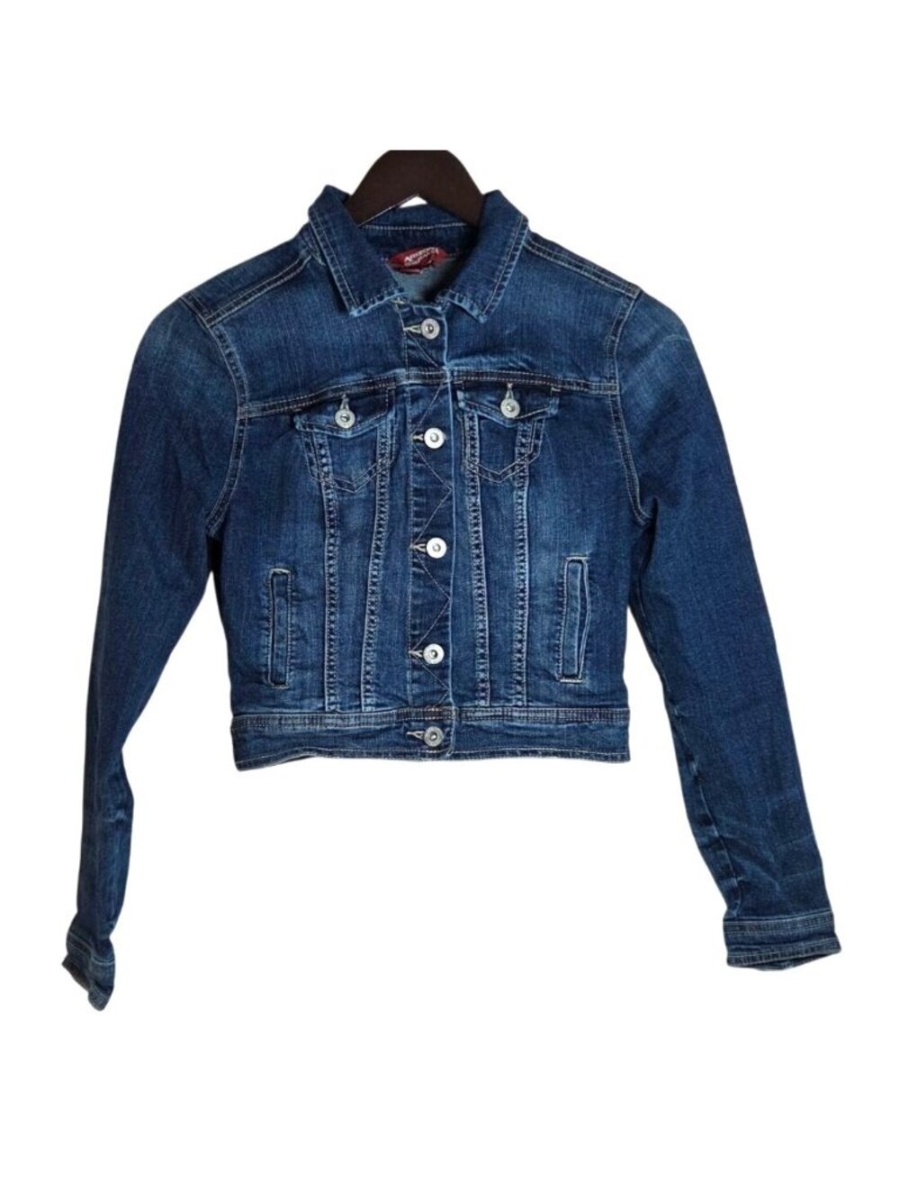 Arizona Jean Co Classic Blue Denim Trucker Fall Jean Jacket Size Small